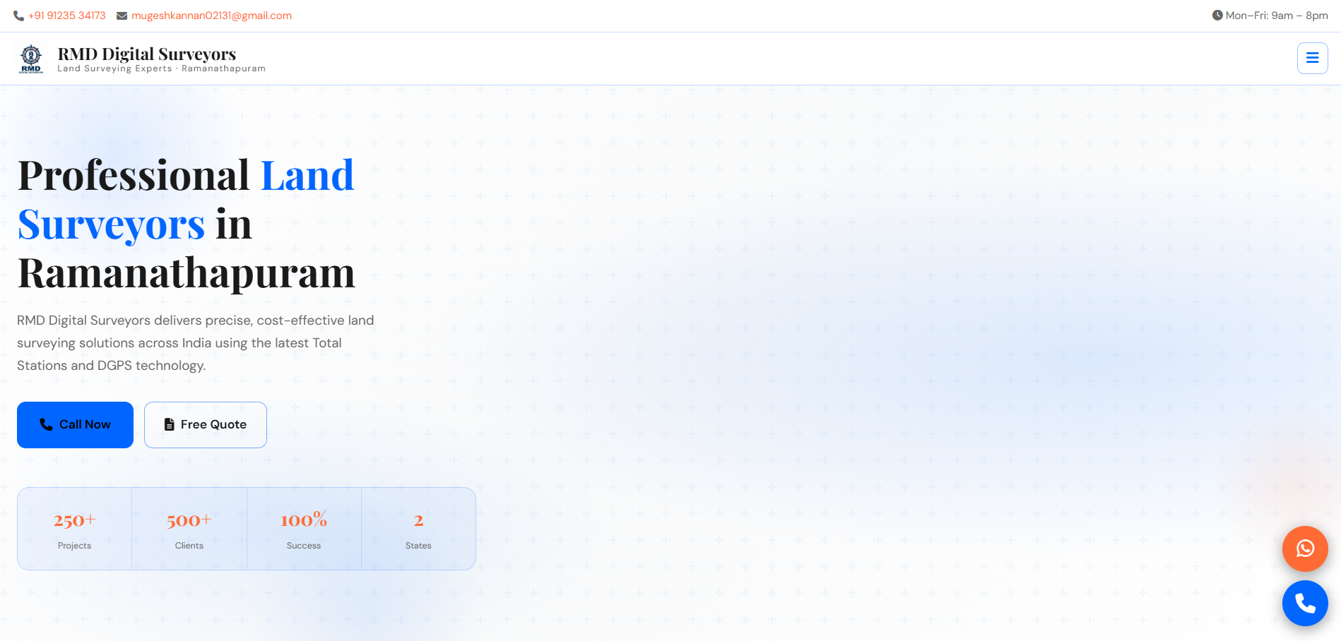 RMD Digital Surveyors Web Development Project